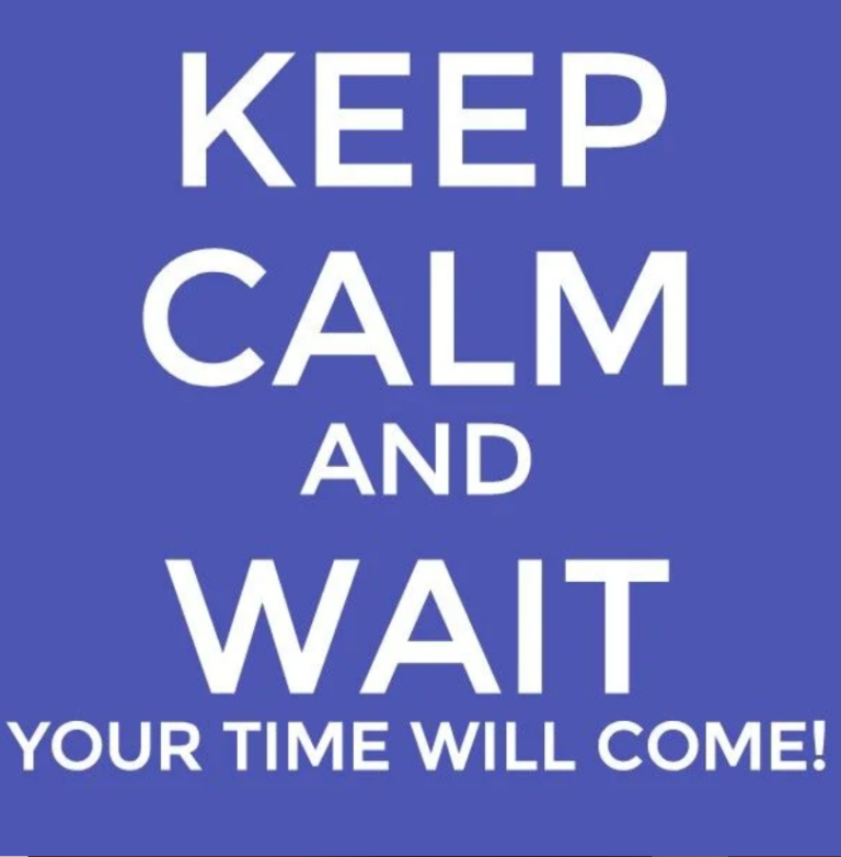 An image illustrating wait your time will come quotes